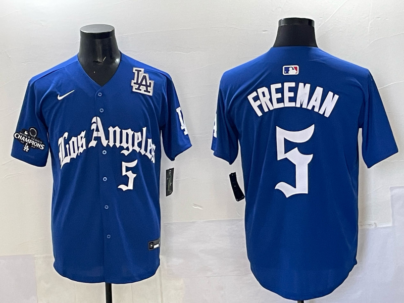 Men Los Angeles Dodgers #5 Freeman Blue 2025 Nike MLB Jersey style 034